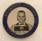 Don Dale's employee name badge from the World War ll era.