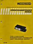 WOODWARD TYPE II SYNCHROPHASER SYSTEM FOR LIGHT TWIN ENGINE AIRCRAFT MANUAL 33179B