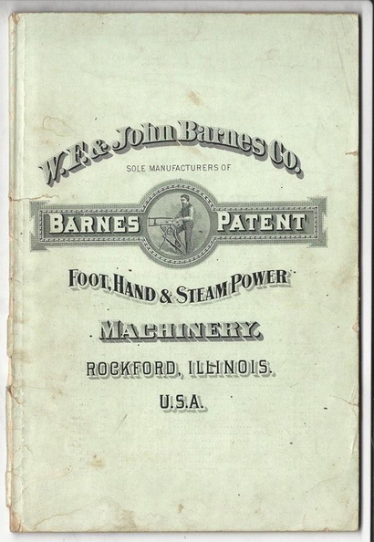 W. F.& John Barns Company catalog, circa 1895.