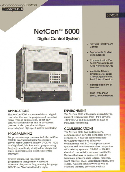 The Woodward NetCon 5000 digital governor control. | OldWoodward