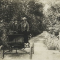 Madison's first car driving along Lake Mendota Drive by Blackhawk Country Club. circa 1902.