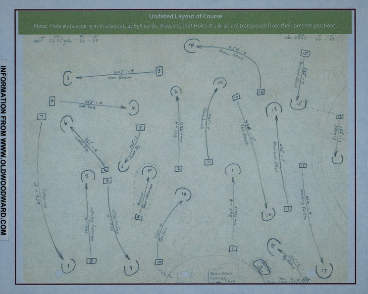 Layout of the Blackhawk Country Club Course.