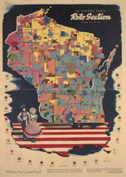 1941 map of Wisconsin.