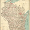 1886 map from the Wisconsin history collection.