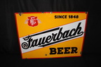A Fauerbach Brewery beer sign.