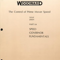 WOODWARD COMPANY SPEED GOVERNOR FUNDAMENTALS.  PART II A.  MANUAL 25031.