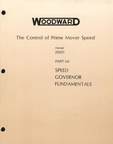 WOODWARD COMPANY SPEED GOVERNOR FUNDAMENTALS.  PART II A.  MANUAL 25031.