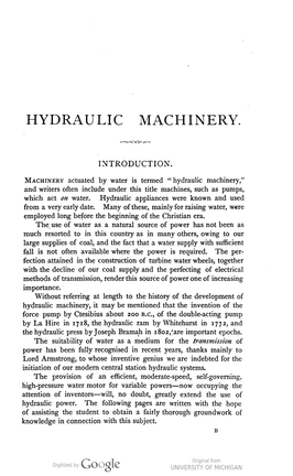 HYDRAULIC MACHINERY.  2