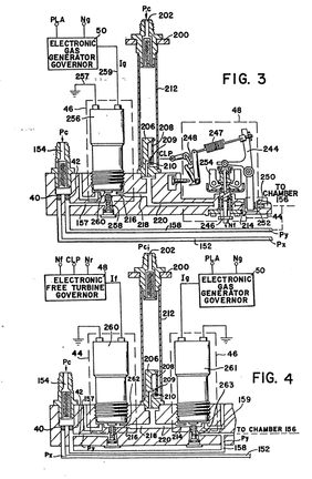 A Bendix Company patent for the DP-K2 series fuel control governor for gas turbine engines.