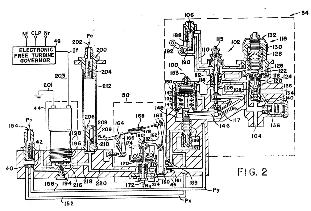 A Bendix Company patent for the series DP-K2 fuel control governor for gas turbine engines.