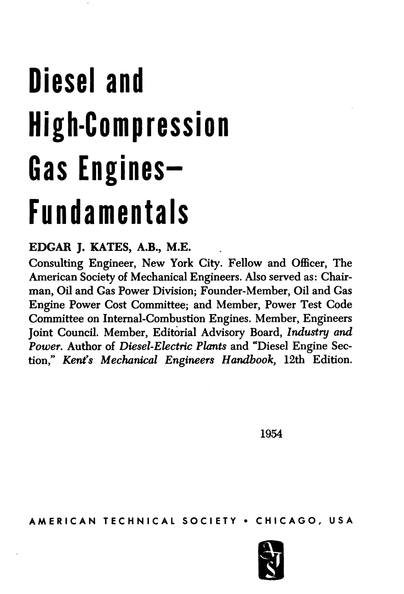 Diesel and gas engine fundamentals.