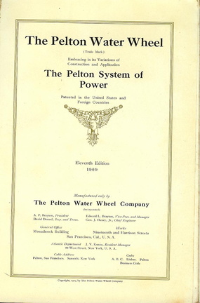 The Pelton System of Power.