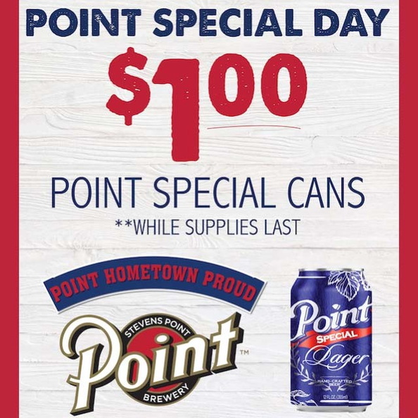 The newest Point Special Lager Beer can for 2019.