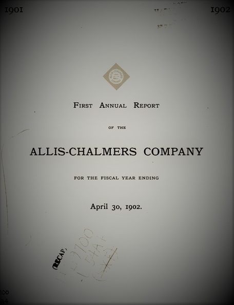 ALLIS-CHALMERS COMPANY HISTORY.