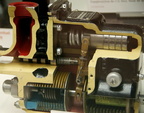 A cutaway of a metering valve section in a jet engine governor