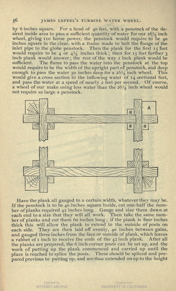 Page 56.  James Leffel's Turbine Water Wheel Catalogue.