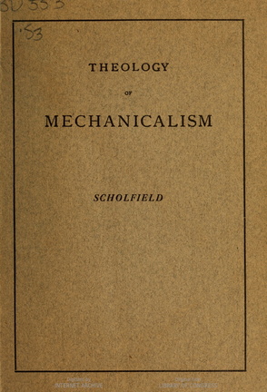 THEOLOGY OF MECHANICALISM