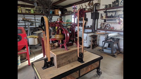 A Woodward compensating turbine water wheel governor restored in 2018.