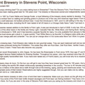 Stevens Point Brewery Craft Beer History. 