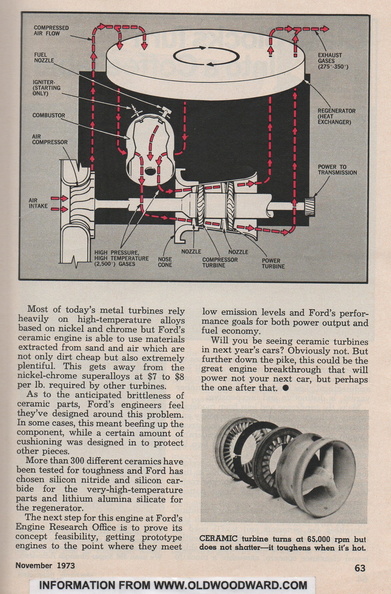 Ford Motor Company's gas turbine engine.