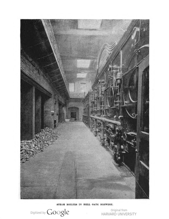 COAL FIRED STEAM BOILERS IN THE BREWERY.
