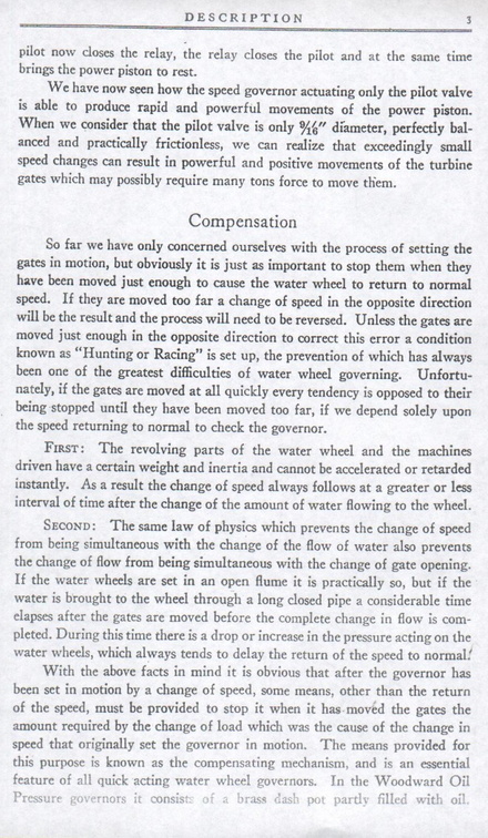 Woodward Oil Pressure Relay Valve Governor Manual Page 3.