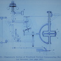 A schematic drawing of a Woodward compensating type water wheel governor.