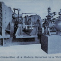 Elmer Woodward's vertical compensating type governor connected to a Victor turbine.