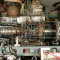 A G.E. LM2500 SERIES GAS TURBINE ENGINE.