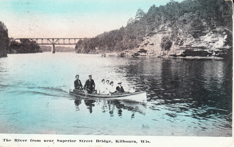 Upstream of the Kilbourn Dam in the Wisconsin Dells.