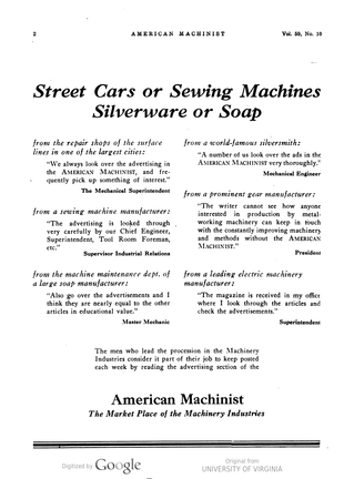 American Machinist manufacturing history project.
