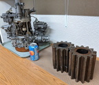 Some of Woodward's largest oil pump gears manufactured for hydraulic governor control systems.