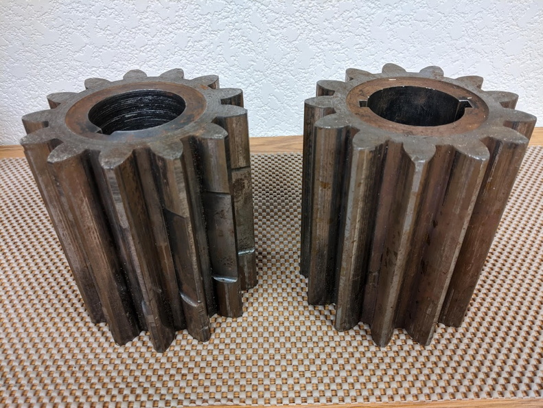 Oil pump herringbone gears manufactured by the Woodward Governor Company..jpg