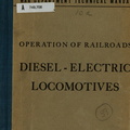 DIESEL-ELECTRIC LOCOMOTIVE APPLICATION AND MANUFACTURING HISTORY.