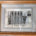 Grandpa next to his manufactured gas pumps in Rockford, Illinois.