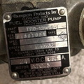 A THOMPSON JET ENGINE FUEL PUMP DATA PLATE.