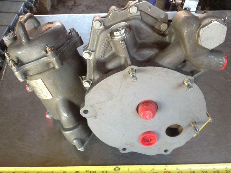 This pump was connected to a Woodward main engine fuel control. An example MEC would be a CFM56-3 or a CF6 series MEC control You can see the o-ring seal marks on the pump surface. Y6.JPG