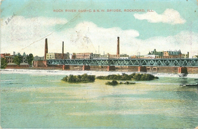 Looking toward the Rockford Factory District.
