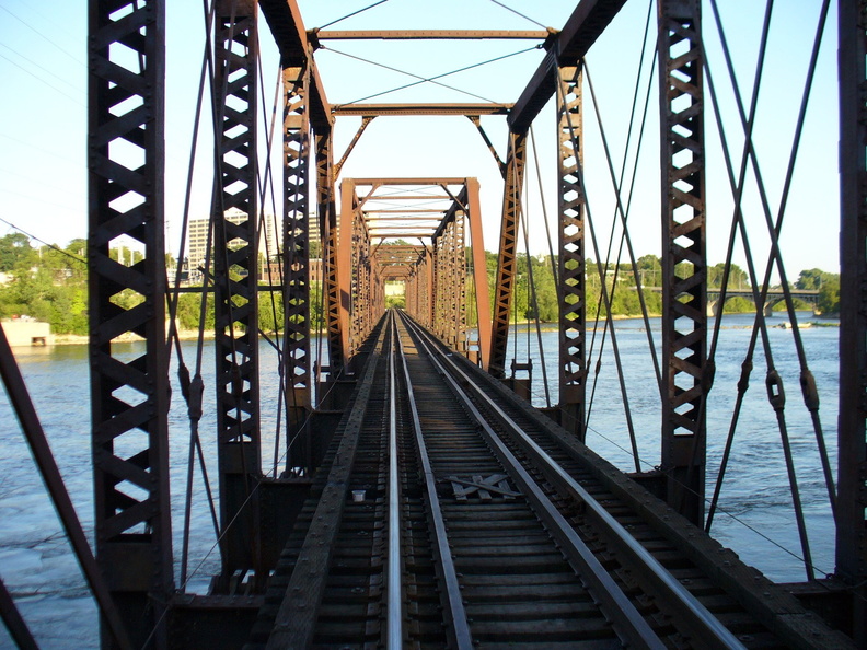 The Railroad bridge still in use in 2019.