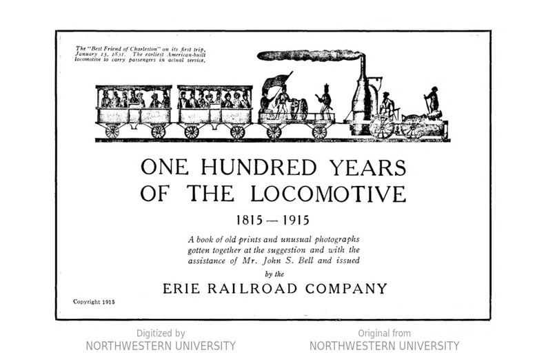One hundred years of the locomotive.  1815 1915.