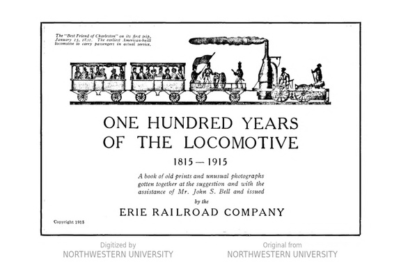 One hundred years of the locomotive.  1815 1915.