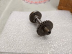 Closeup of the cam and gear conponent made out of 440C stainless steel.