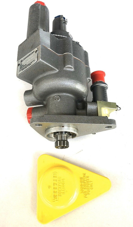 A modern Woodward overspeed governor for aircraft engines.