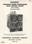 WOODWARD SUBMARINE ENGINE MANEUVERING ROOM CONTROL CABINET MANUAL.