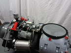 A BOEING 502 SERIES JET ENGINE WITH A WOODWARD FUEL CONTROL..   1