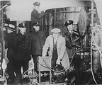  Police raiding A brewery during prohibition, circa 1926.