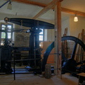 A James Watt steam engine in Dampfmaschine.