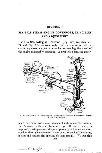 STEAM ENGINE GOVERNORS.