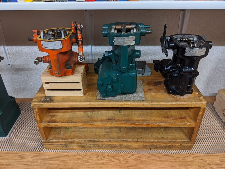 Two Woodward SG type governors and one PSG governor in the old Woodward collection.