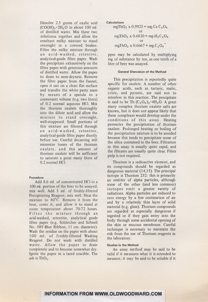 Oxalate Studies in Beer page 2.